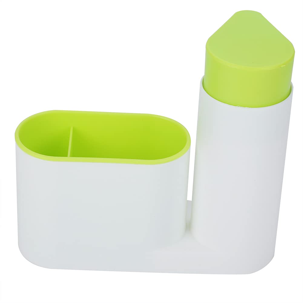 Socobeta Soap Dispenser Storage Kit, Of Scale Detergent Soap Dispenser Sink Sponge Storage Compact Multifunctionalbathroom ABS for Kitchen(green)