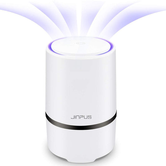 JINPUS Air Purifier Air Cleaner for home with True HEPA Filter, Portable Air Purifiers, Air Ionizer Remove Dust, Pollen, Smoke, Odors with 5 V 1.5 M