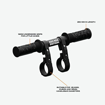 Kids Ride Shotgun - Child Bike Seats & Handlebar Combos - Front Mounted, For children aged 2~5 years, Fits Most Adult Modern Mountain Bikes, Adjustable for Comfort