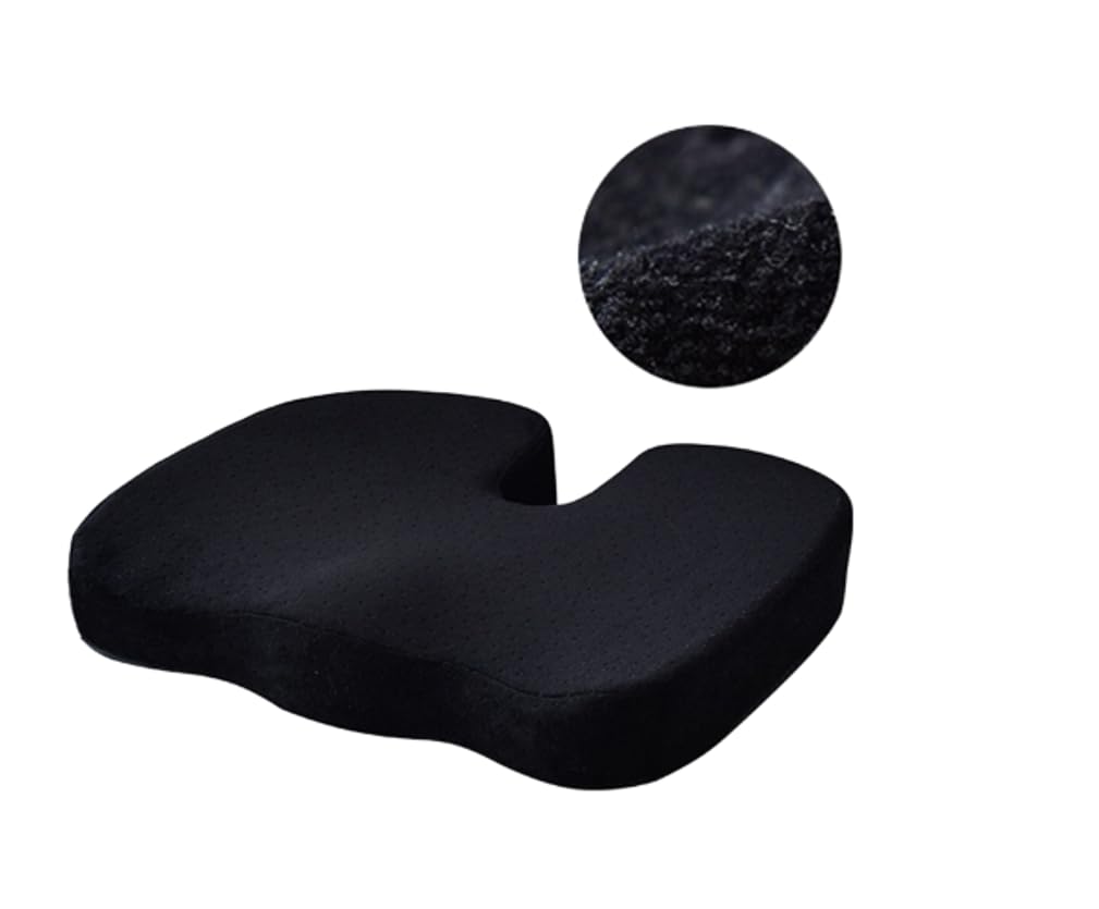SAIF Seat Cushion, Hip Support, Heat Sensitive & Durable Memory Foam Sitting zipper Desk Chair Cushion for Office