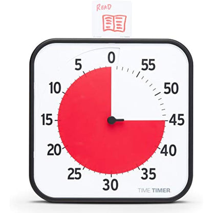TIME TIMER Countdown Clock, Acrylic, White, 30x30x4 cm
