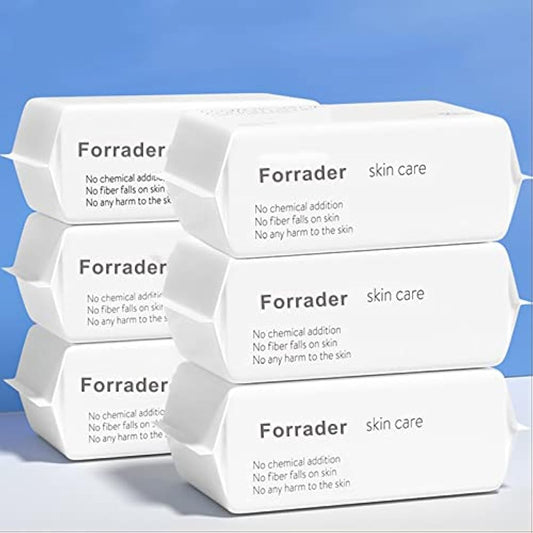 Disposable Face Towel, Cotton Tissue Soft Dry Wipes for Women, Simple Cleaning Facial Tissues Dry Wet Dual Portable Use for Sensitive Skin & Baby & Makeup Remover & Personal Care