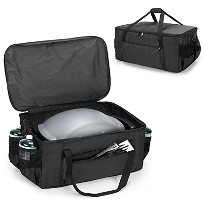 samdew Portable Grill Cover Compatible with Weber Q1000 Q1200 Propane Gas Grill, Grill Carry Bag Compatible with Weber Q1400 Electric Grill, Camp