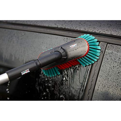 Vikan 526852 Water Fed Vehicle Brush, Soft/Split, Black, 250 mm Length, 130 mm Width, 160 mm Height