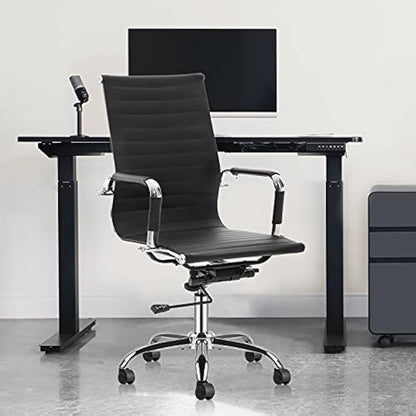 MASTERY MART Office Chair Base Replacement, 28 Inch Heavy Duty 2500Lbs Metal Leg, Reinforced for Swivel Gaming Chair, Universal Caster and Gas Cylinder Size, Polished Steel