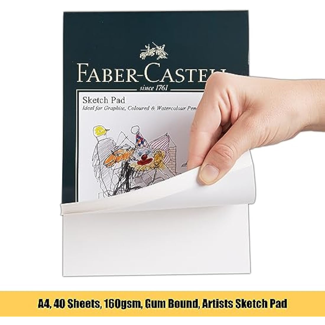 Faber-Castell A4 Sketch Pad & Tin Of 36 Polychromos Artists Colouring Pencils - Art Set For Adult Colouring Books, Craft Supplies, Drawing, Sketching, Lightfast Pencils, Schools, Home, College…