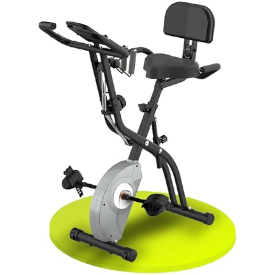 ATIVAFIT Folding Exercise Bike 8 Levels Resistance F-Bike with Heart Rate Sensor + Phone Holder
