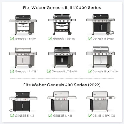onlyfire Flat Top Griddle Plancha for Weber Genesis II & II LX 400 Series Gas Grills, Nonstick Ceramic Coated Full-Size Griddle Insert for Genesis II 410 435, Genesis II LX 440, Genesis(2022) 435