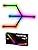 TOHETO RGB Wall Light, LED DIY Geometry Splicing Gaming Lights, Backlit Modular Wi-Fi Colour Changing Home Decor Lights Work with Alexa and Google Assistant for Game Room, Bedroom (6 Lines, Black)