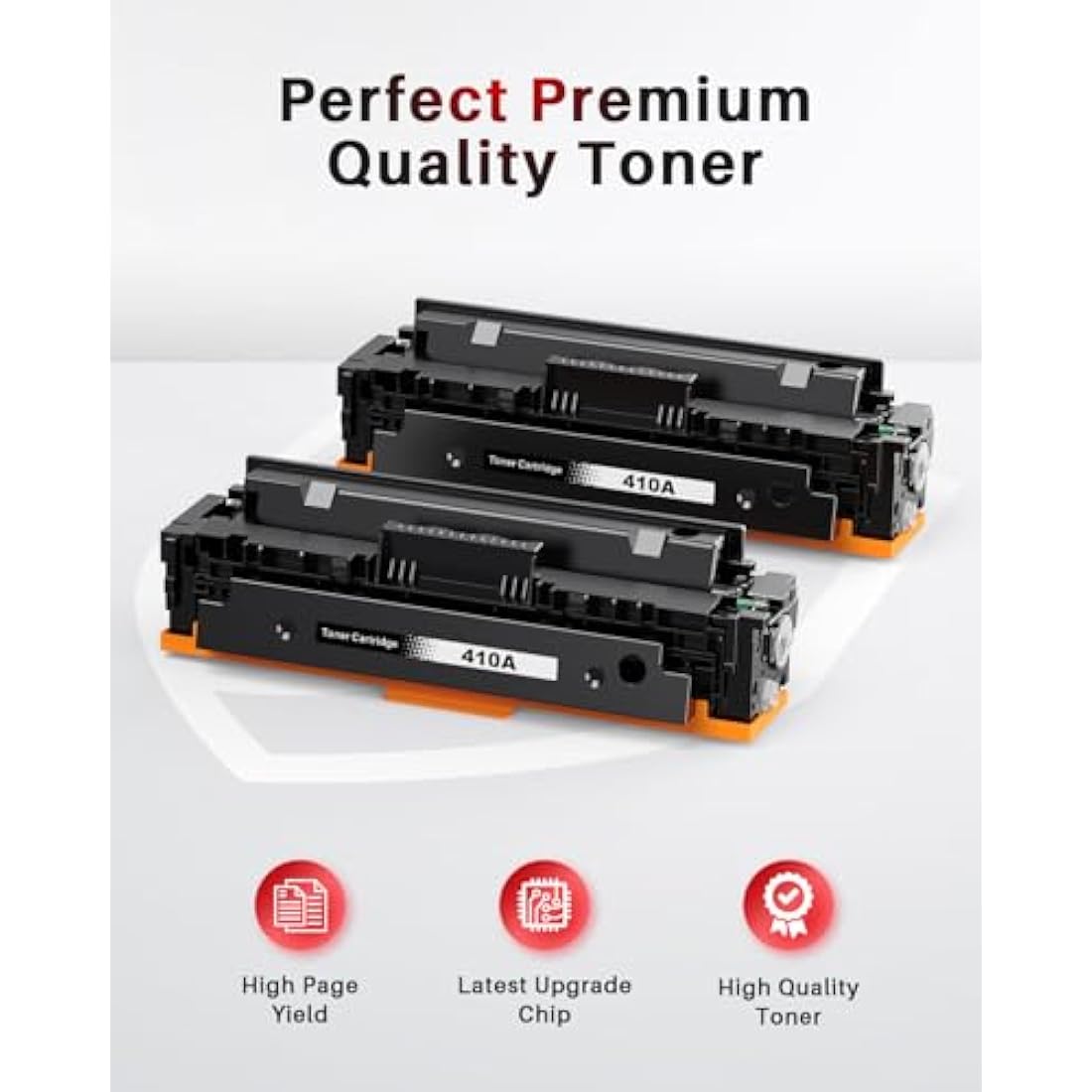 Halloya 410A Compatible Toner Cartridges Replacement for HP CF410A 410X CF410X for Color LaserJet Pro M477fdw M477fnw M477fdn M452nw M377dw M452dn M452dw M477dw M477nw (2BK)