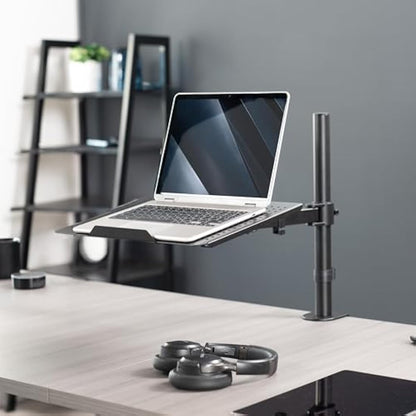 VIVO Single Laptop Notebook Desk Mount Stand - Fully Adjustable Extension with C Clamp (STAND-V001L)