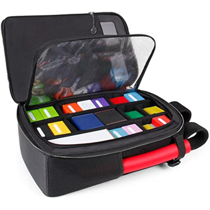 ENHANCE MTG Backpack - Collector's Edition TCG Backpack for Deck Boxes, Sleeved Cards, Playmats, MTG Accessories - Customizable Card Organization with Built-in Defender Screen (Dragon Black)