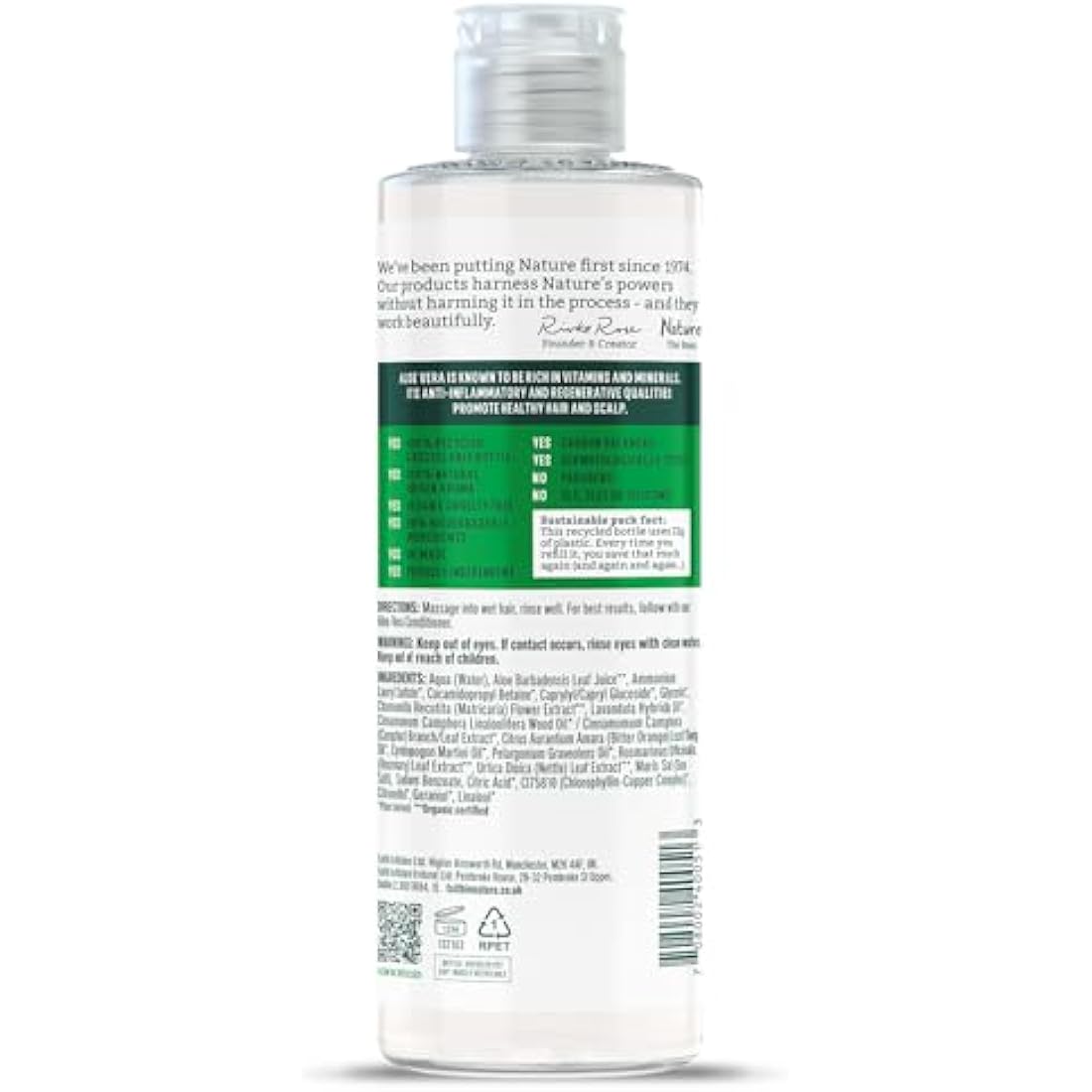 Faith In Nature Organic Aloe Vera Conditioner, Soothing for Normal Hair & Scalp, Vegan & Cruelty Free, No SLS, Silicones or Parabens, 400ml
