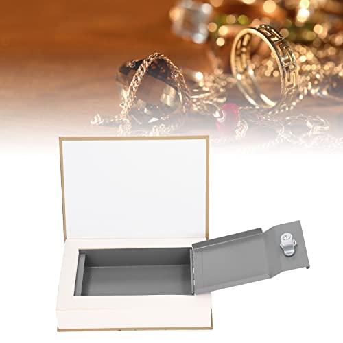 Diversion Book Safe with Key Hidden Lock Box Simulation Storage for Home Security and Travel Secret Cash Jewelry Safe 8.7x5.9x1.7 Inch Iron and Paper