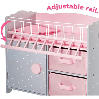 Olivia's Little World Crib, Cabinet & Cubby