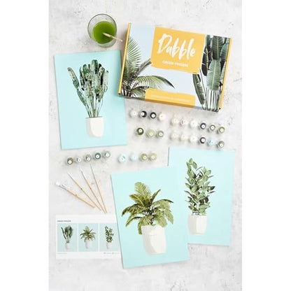Dabble Paint by Numbers Kits – Set of 3 Paint by Numbers for Adults Beginners with Canvas Frame, Painting Kits for Adults, Flowers Design