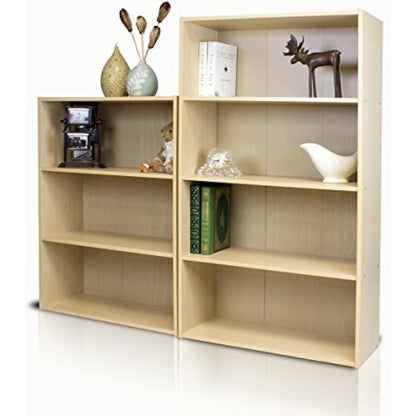 Furinno Pasir 4-Tier Open Shelf, Steam Beech