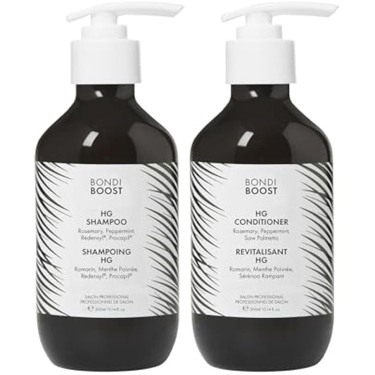BONDIBOOST HG Duo Shampoo + Conditioner Bundle [10.14fl oz each] - Improves Appearance for Thinning Hair - Volumizing + Hydrating + Nourishing - Sulfate/Paraben Free, for Women/Men - Australian Made