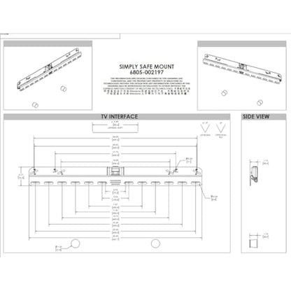 SANUS VLL61-B2 SimplySafe Mounting Kit for TV 47-80-Inch