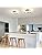 EIDISUNY LED Ceiling Light Modern 27cm Silver 2 Square Simple Ceiling Light Fixture LED for Corridor Kitchen Stairs Hallway Study Room Bedroom Living Room - Chrome 22W （Natural 4500K.