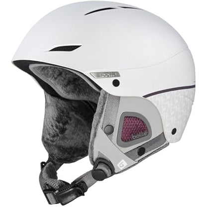 Bollé - Juliet, No Lens Reference, Medium, Snow Helmets, Feminine, Adult |Black Matte and White Pearl Matte