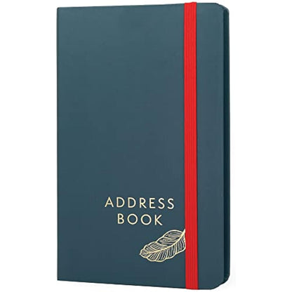 Boxclever Press Small Address Book with 432 Spaces. Address Books with Alphabet Index hardback, Pocket & Change of Address Labels. Perfect Gifts for Women 21 x 13 cm