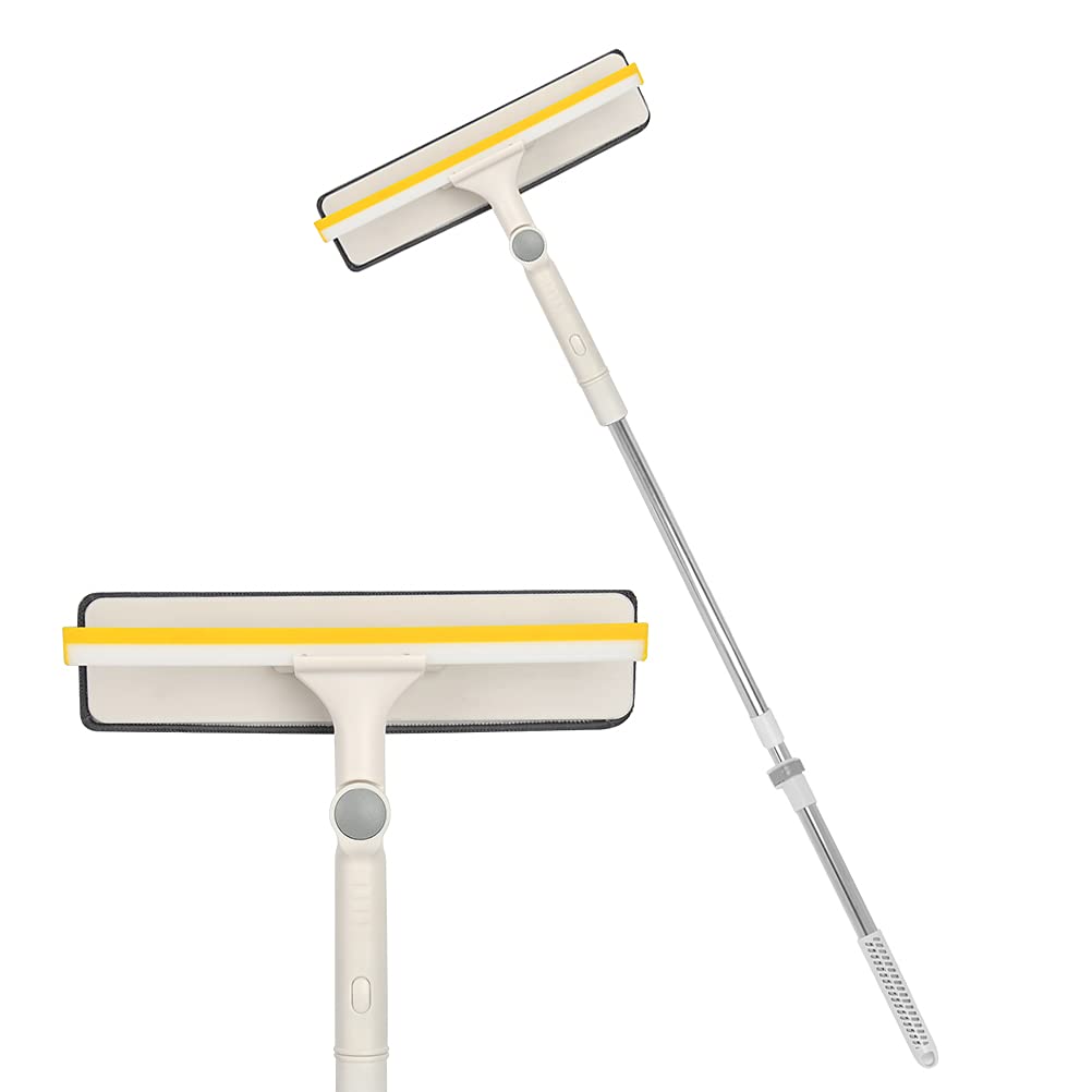 BOPHIS Window Squeegee Cleaner with Retractable Rod Retractable Glass Cleaning Wipe for Window,Floor Glass,Shower Screens,Home,Bathroom Squeegee,Wet