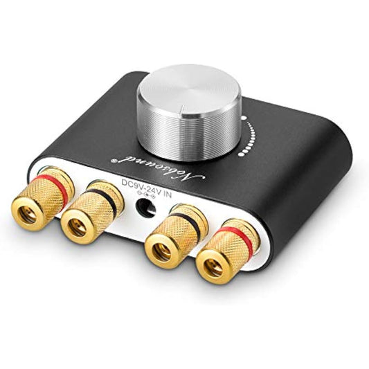 Nobsound Mini Bluetooth Power Amplifier Stereo Hi-Fi Digital Amp 2.0 Channel 50W×2 with AUX/USB/Bluetooth Input Wireless Audio Receiver PC Sound Card with Power Supply (Black)