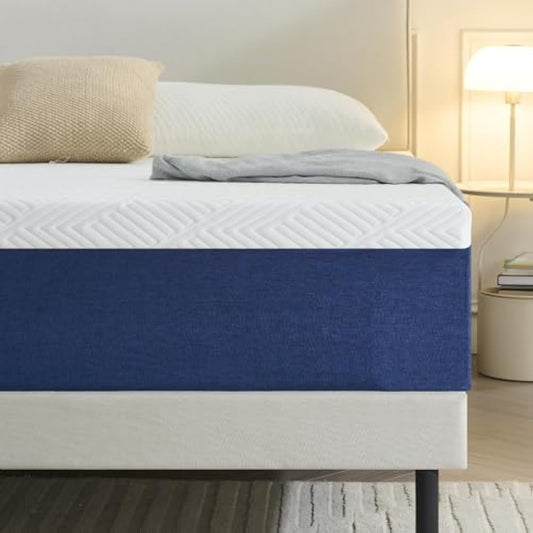 Yocreat 25CM Double Mattress, Gel Memory Foam, Pressure Relieving, Medium Firm Feel with Cooling Cover, Breathable, Double Bed Mattress 135cm x 190cm