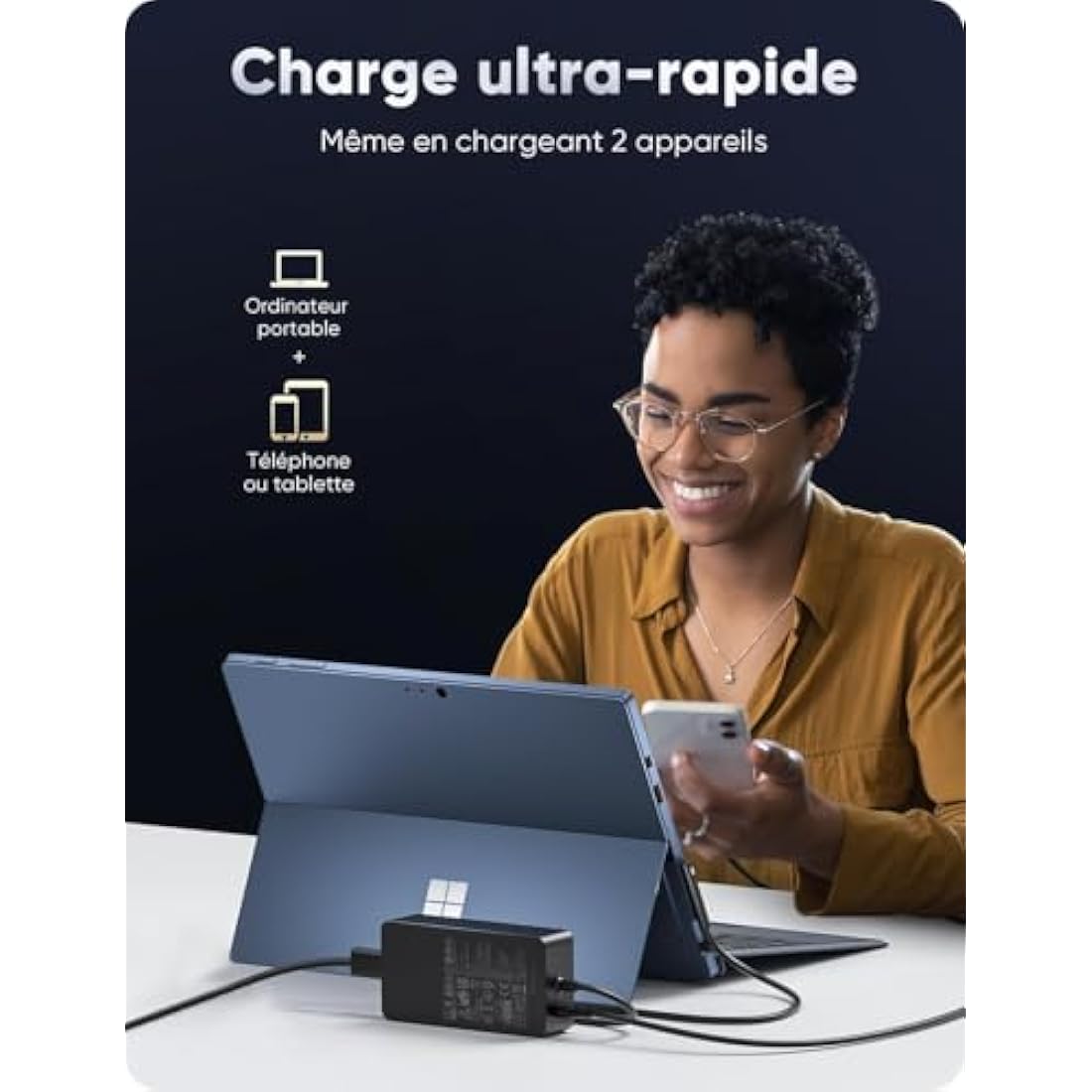 Surface Pro Charger,65W Microsoft Surface Charger for Surface Pro 3/4/5/6/7/7+/8/9, Surface Laptop 1/2/3/4/5/6/7, Surface Go1/Go2/Go3, Surface Book 1/2/3, Surface LaptopGo 1/2/3, Surface Laptop Studio