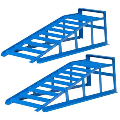 Cartrend Access ramp kit, extra sturdy and wide, load 1.6 tons per each pair, tire distance up to 225 mm, Blue