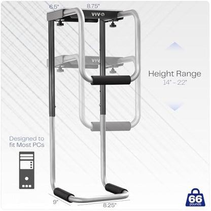 VIVO Heavy Duty Adjustable Under-Desk PC Mount Computer Case Holder Supports up to 66 lbs (MOUNT-PC04A)