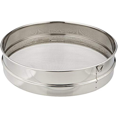 DE BUYER Sieve with Tight mesh (Ø 0.8 mm) -Diameter cm-4604.30, Stainless Steel, Silver, Diamètre 30 cm