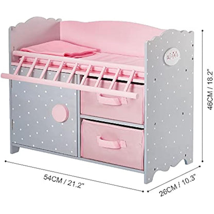 Olivia's Little World Crib, Cabinet & Cubby