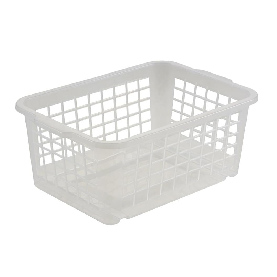keeeper Storage Basket, Sturdy Plastic PP, 2.8 Litre, 25 x 17 x 10 cm, Transparent-Natural