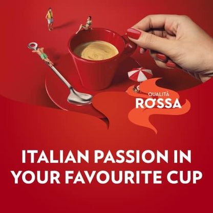 Lavazza, Qualità Rossa, Coffee Beans, Arabica and Robusta, Intensity 5/10, Medium Roasting, 1 Kg