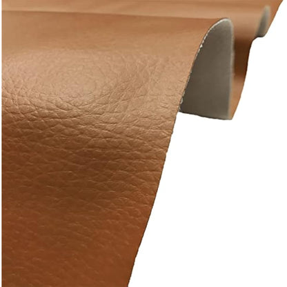 A-Express Grained Faux Leather Fabric Waterproof Heavy Duty Leatherette Vinyl Leathercloth Upholstery Textured Material - Light Brown 1 Metre 100cm x 140cm