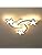 Comely LED Ceiling Light Dimmable, 30W Modern Bedroom Ceiling Lights with Remote Control, Creative Star Design White Chandelier for Living Room, Children's Room, Dining Room