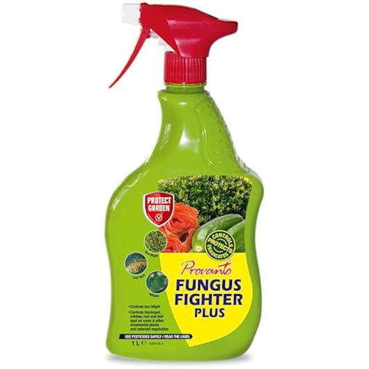 Provanto - Fungus Fighter Plus - Eradicates, Controls & Protects for Up To 3 Weeks - Garden Care, Plant Protection, Ready to Use Fungicide, Use Indoor & Outdoor on Flowers, Fruit & Veg, Shrubs - 1L