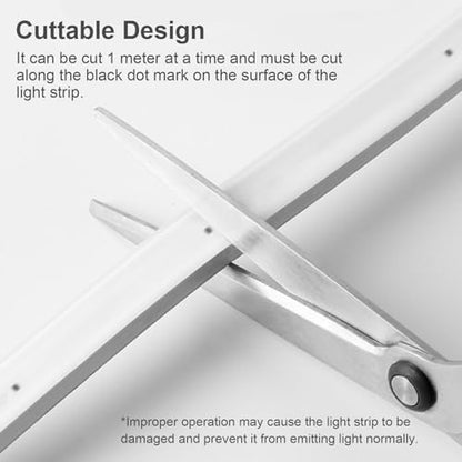 KSIBNW Neon LED Strip Light Waterproof IP65,100ft/30m 220v LED Light Strip,Flexible Cuttable Rope Light Neon Strip Light for Kitchen Bedroom Garden Lights,Outdoor Indoor Decor,Cool White
