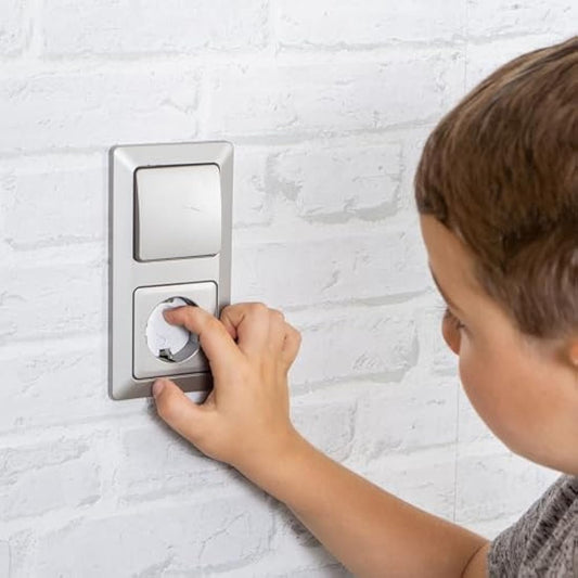 Sockets child protection for gluing, 20 pieces, suitable for Schuko sockets type F, in white, type F protection for gluing, outlet safety plug, connector child security, baby point lock set