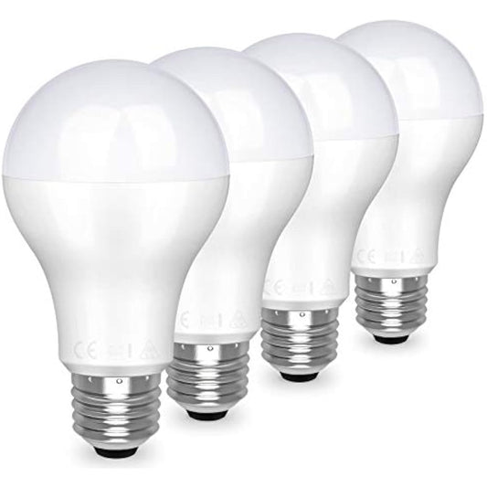 Awenia LED Light Bulb E27 Daylight Natural White A65 Edison Screw,20W 2452 lumens 4000K=150W Incandescent Bulb Golf Ball, Pack of 4