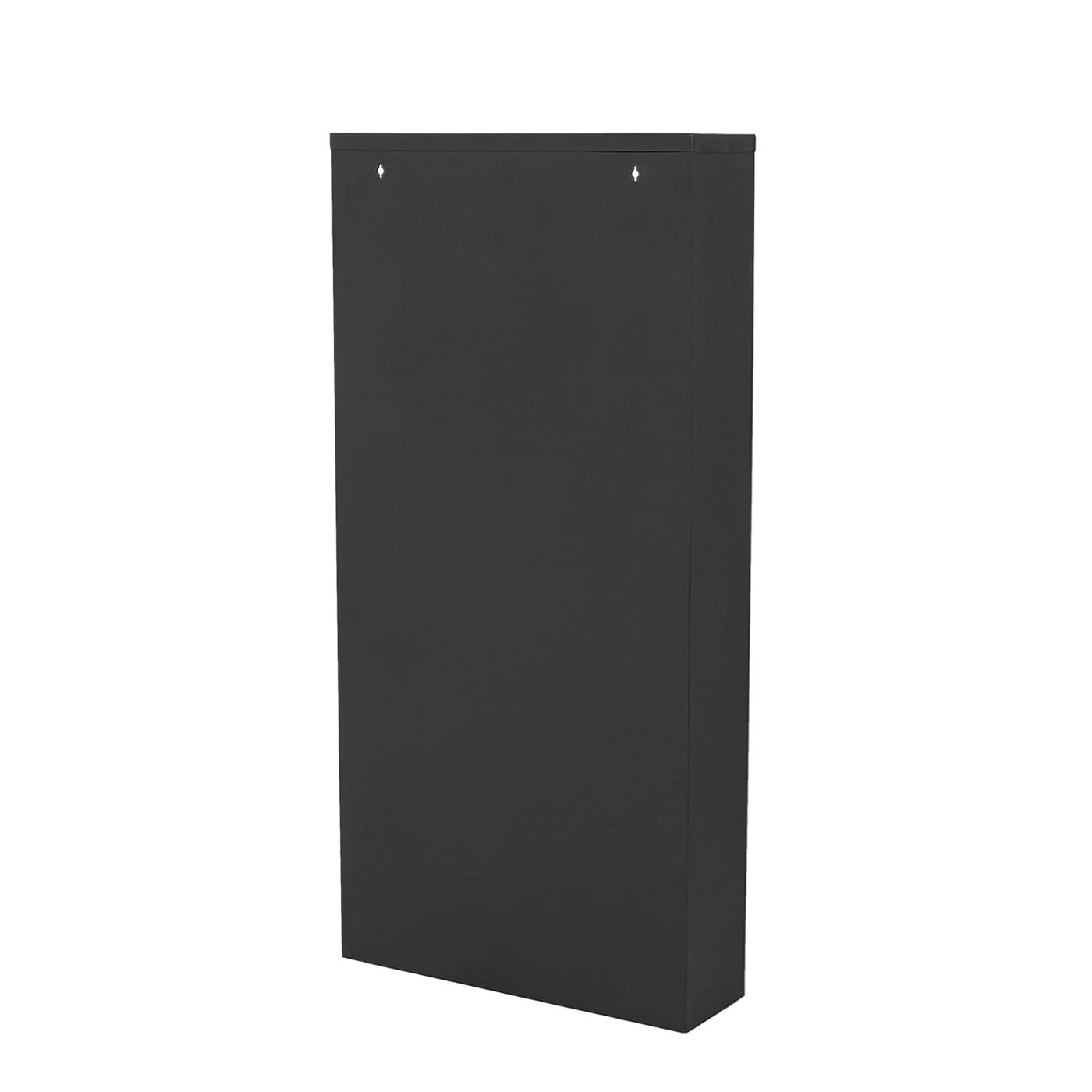 KARE Design Shoe cabinet Caruso, Black, 104x50x15 cm, Metal, with 3 flaps, Shoe storage for 6 pairs of shoes, narrow, space-saving, tall, Shoe rack