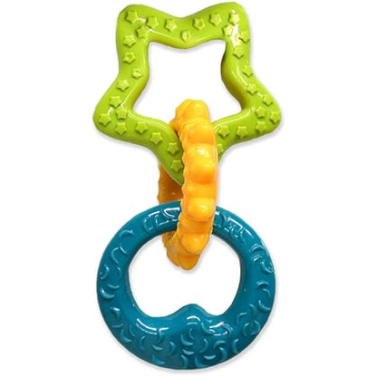 Nylabone Gentle Puppy Dog Teething Chew Toy Rings, Bacon Flavour, Small, for Puppies Up to 11 kg