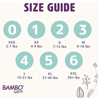 Bambo Nature Premium Eco Nappies, Size 6 (35+ lb/16+ kg), XXL, 20PK, Eco-Labelled Sustainable Nappies, Enhanced Leakage Protection, Secure and Comfortable Baby Nappy
