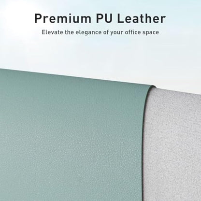 Aothia Leather Pad, Mouse Mat, Office Desk Pad, Non-Slip PU Leather Desk, Laptop Desk Pad, Waterproof Desk Writing Pad for Office and Home (60 cm x 35 cm, Light Blue)
