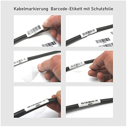 Barcode Labels 3001-4000 DGUV Inspection Labels - Consecutive 5-Digit - 1,000 pcs Permanent Barcode Sticker - Electrical Engineering code128 - self-Adhesive 50x17mm (03001-04000)