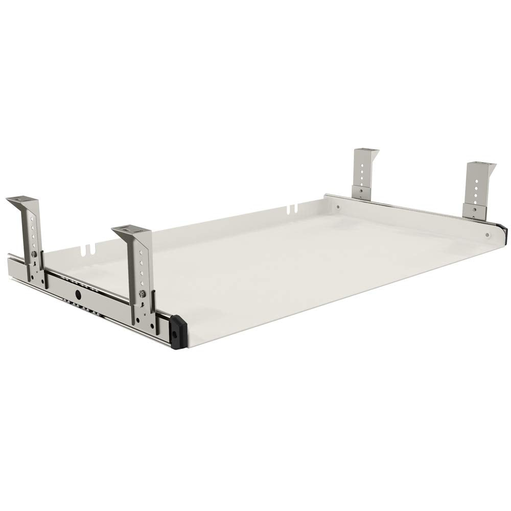 FRMSAET All-Metal 53 cm/60 cm/76 cm Under Desk Keyboard Tray(60 cm, White)