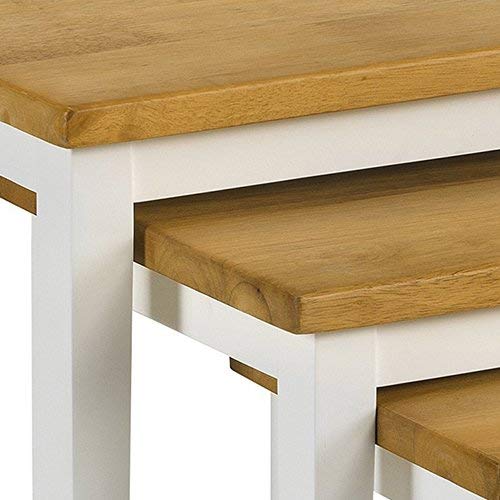 Julian Bowen Cleo Nest of Tables, White/Oak