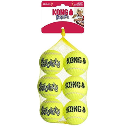 KONG - Toy Premium Squeak Tennis Balls, Gentle on Teeth - For Medium Dogs (6 Pack)
